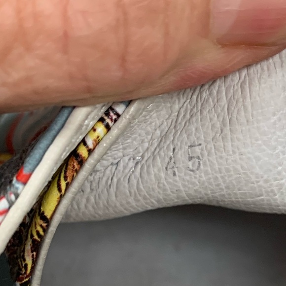 Roberto Cavalli Floral Low Leather Sneakers Sz 45 - Picture 5 of 15